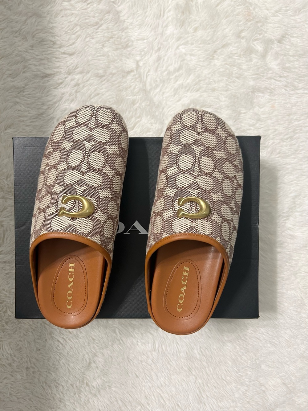 Coach Hadley Signature Logo Print Jacquard Clogs - Picture 8 of 15